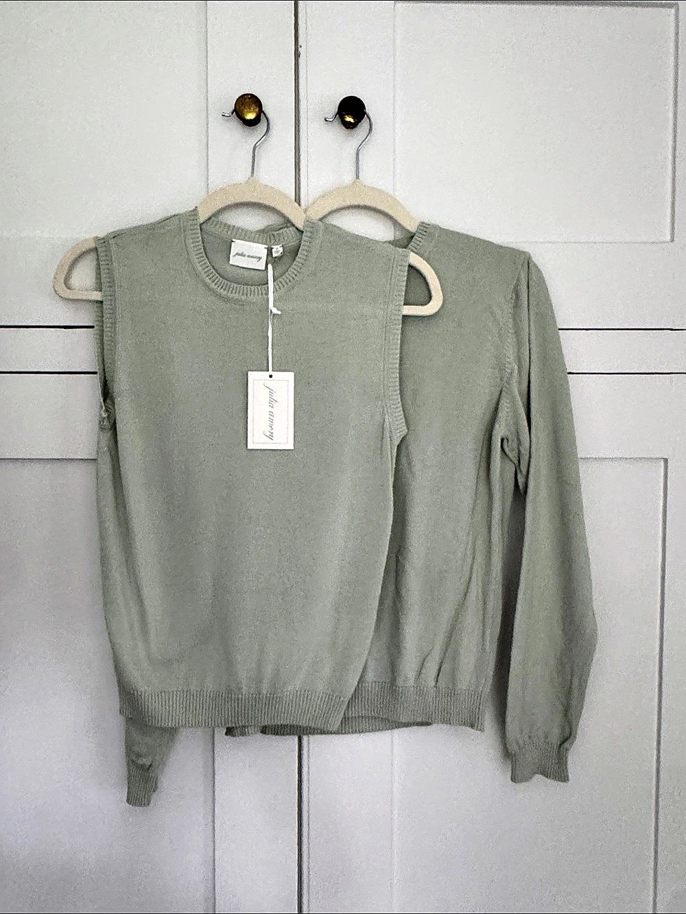Julia Amory Tippi Top and Bacall Sweater set in Green Size Small and Medium NWT
